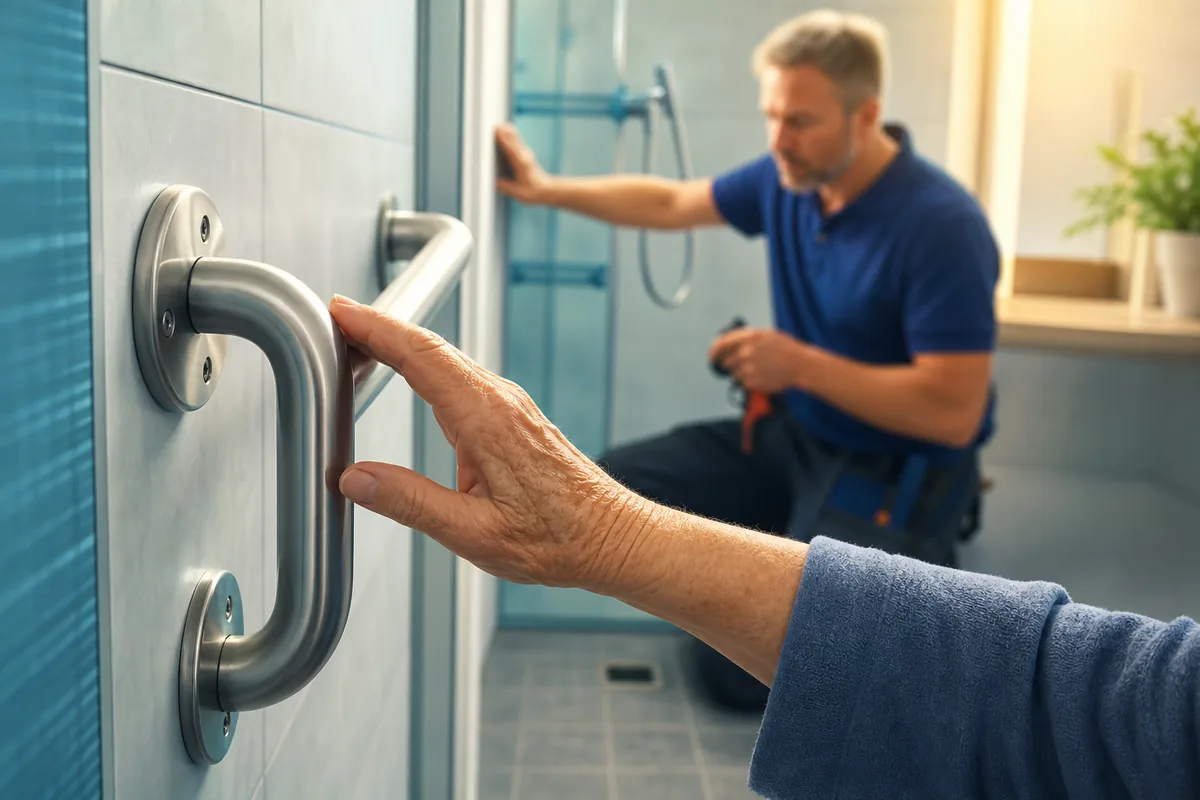 Barre d’appui dans une douche senior : où la placer pour qu’elle serve vraiment ?