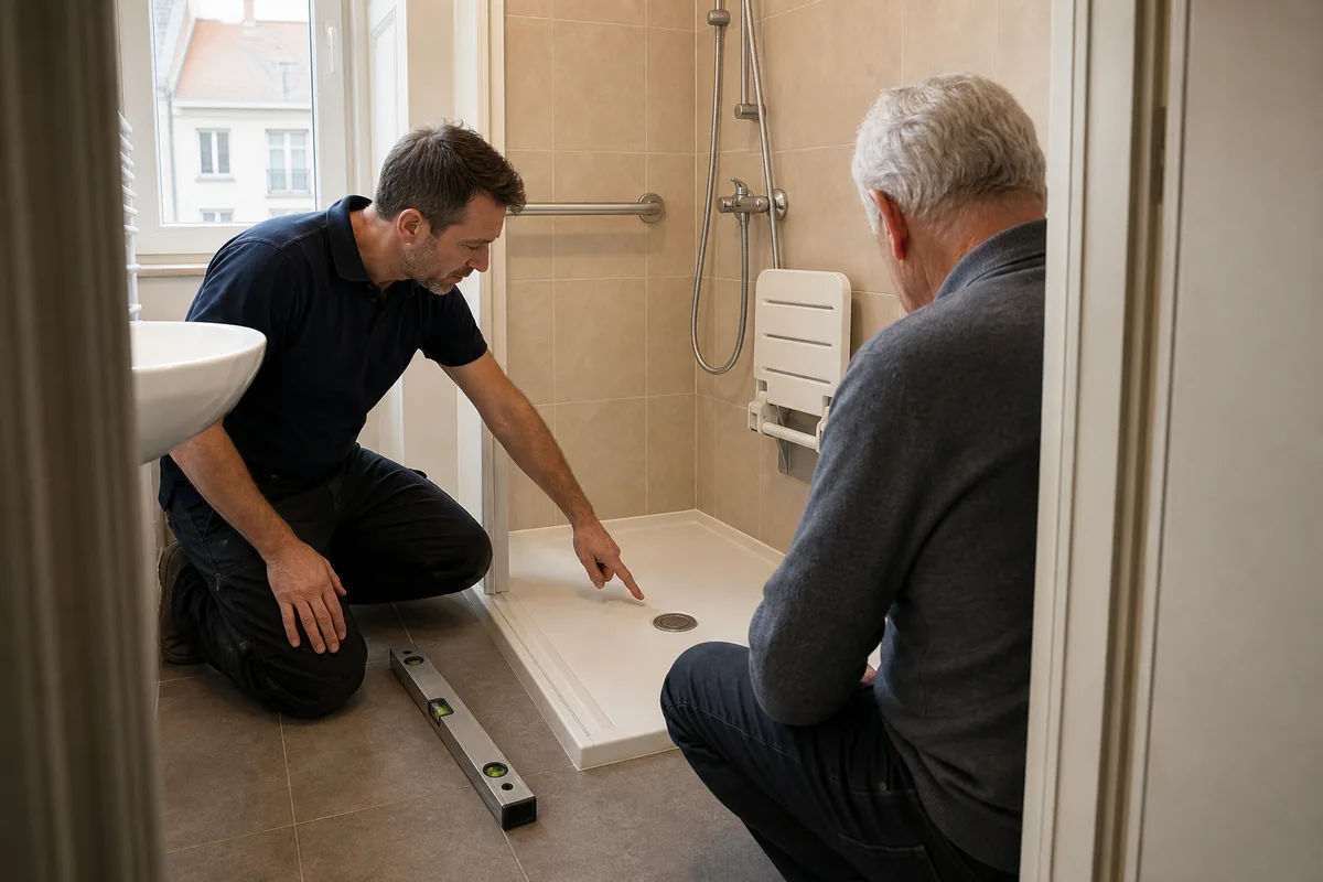 Bruxelles : préparer une douche PMR
