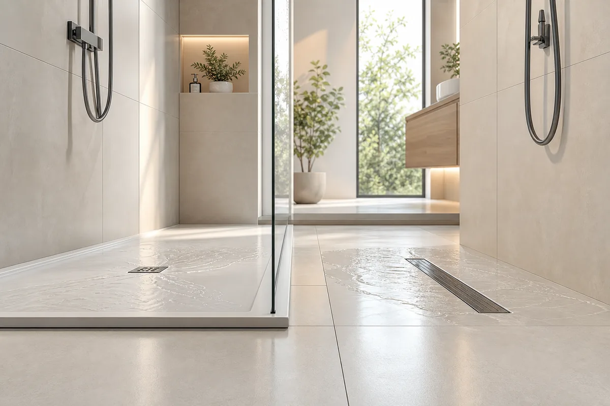 Receveur extra-plat ou douche de plain-pied : le choix qui évite les mauvaises surprises