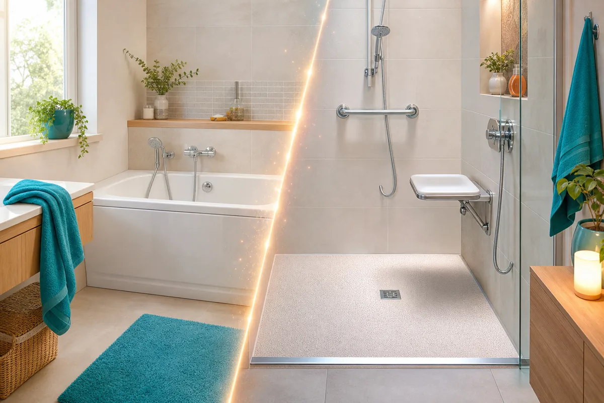 Remplacer une baignoire par une douche senior : les vrais points à vérifier